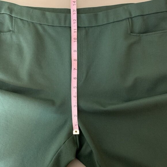 Susan Graver Womens Pants 2X Tall Pull On Green Stretch Smart Ponte Slim Leg - Picture 10 of 15